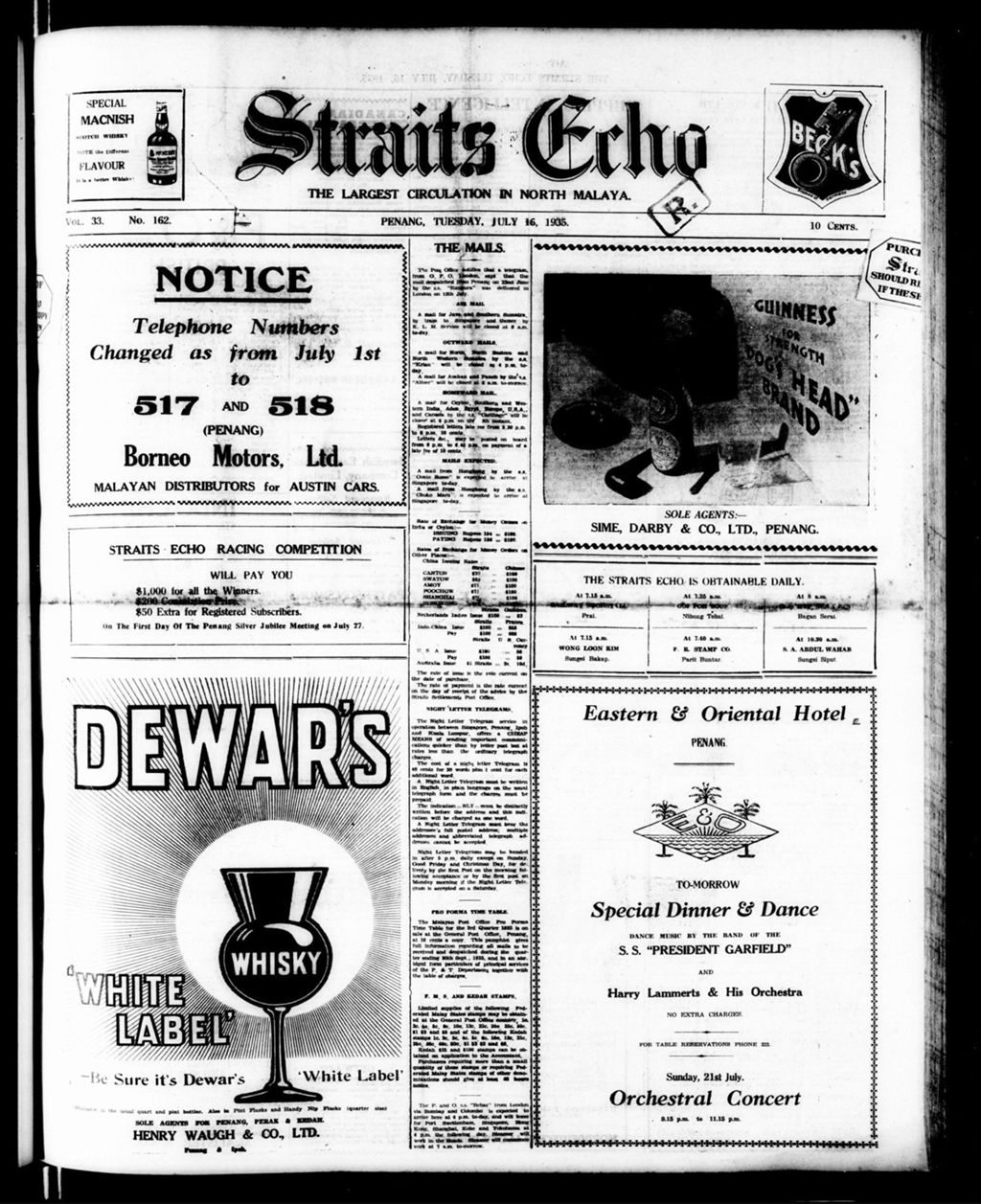 Miniature of Straits Echo 16 July 1935