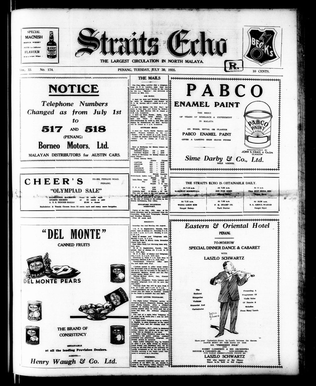 Miniature of Straits Echo 30 July 1935