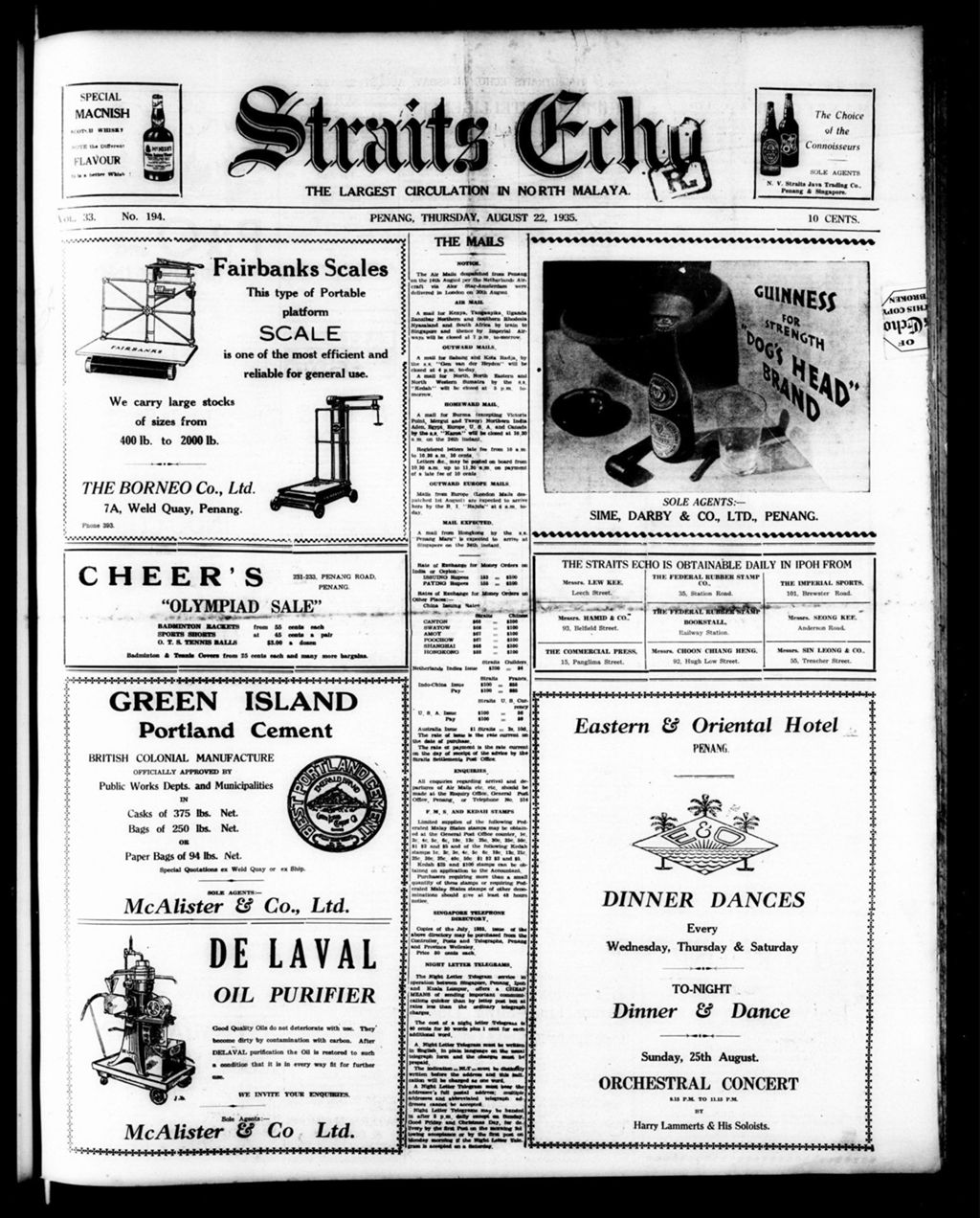 Miniature of Straits Echo 22 August 1935