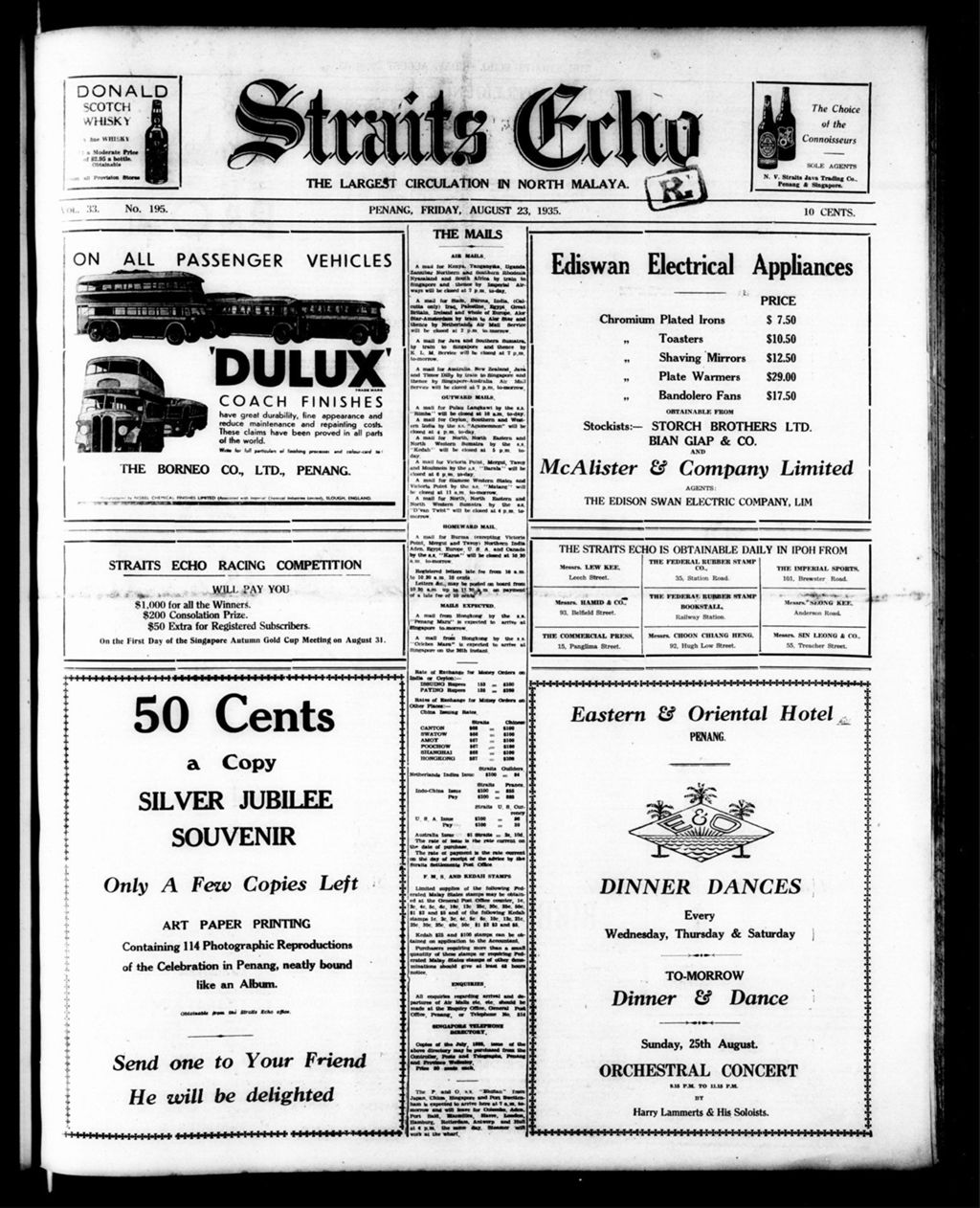 Miniature of Straits Echo 23 August 1935