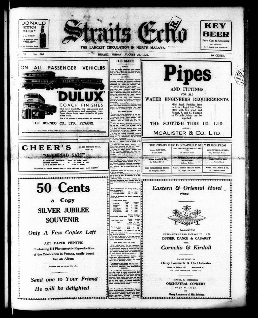 Miniature of Straits Echo 30 August 1935