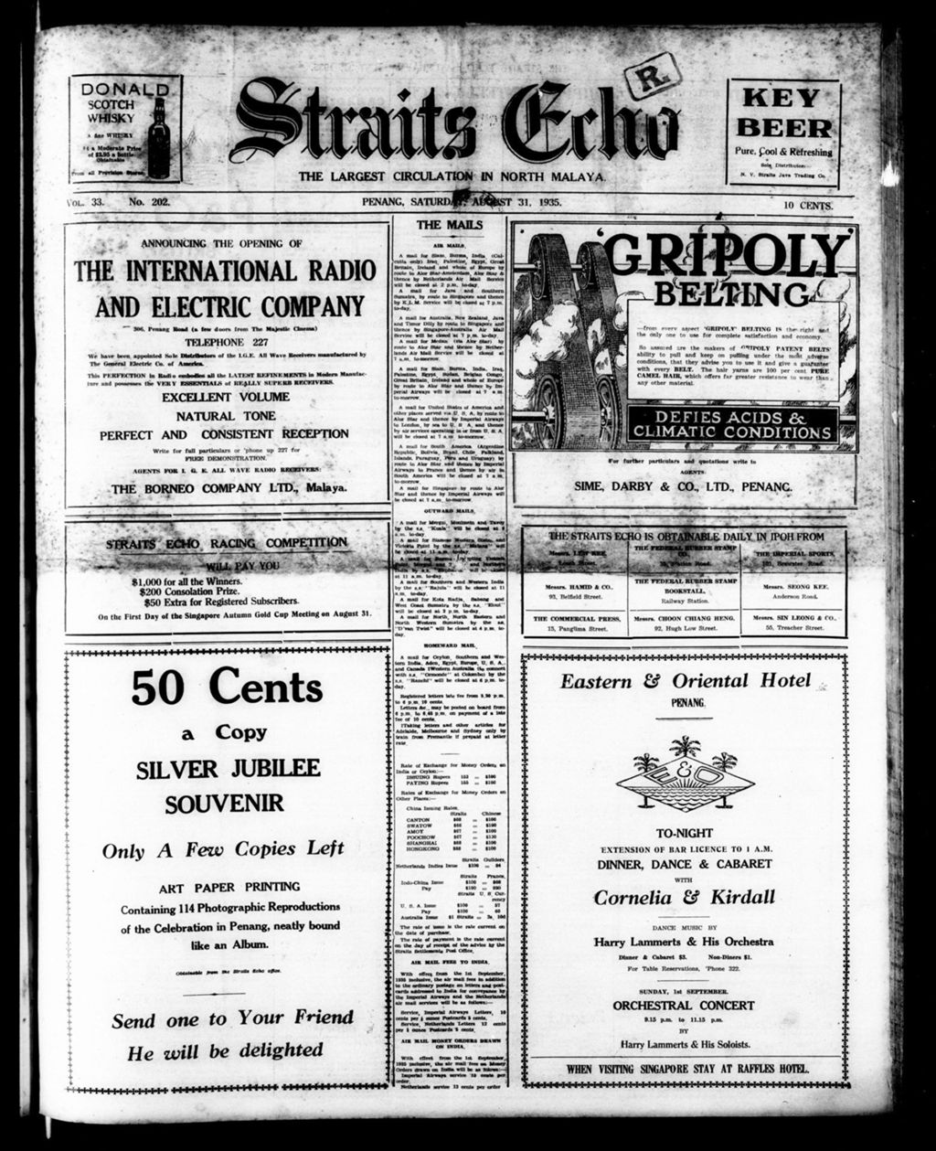 Miniature of Straits Echo 31 August 1935