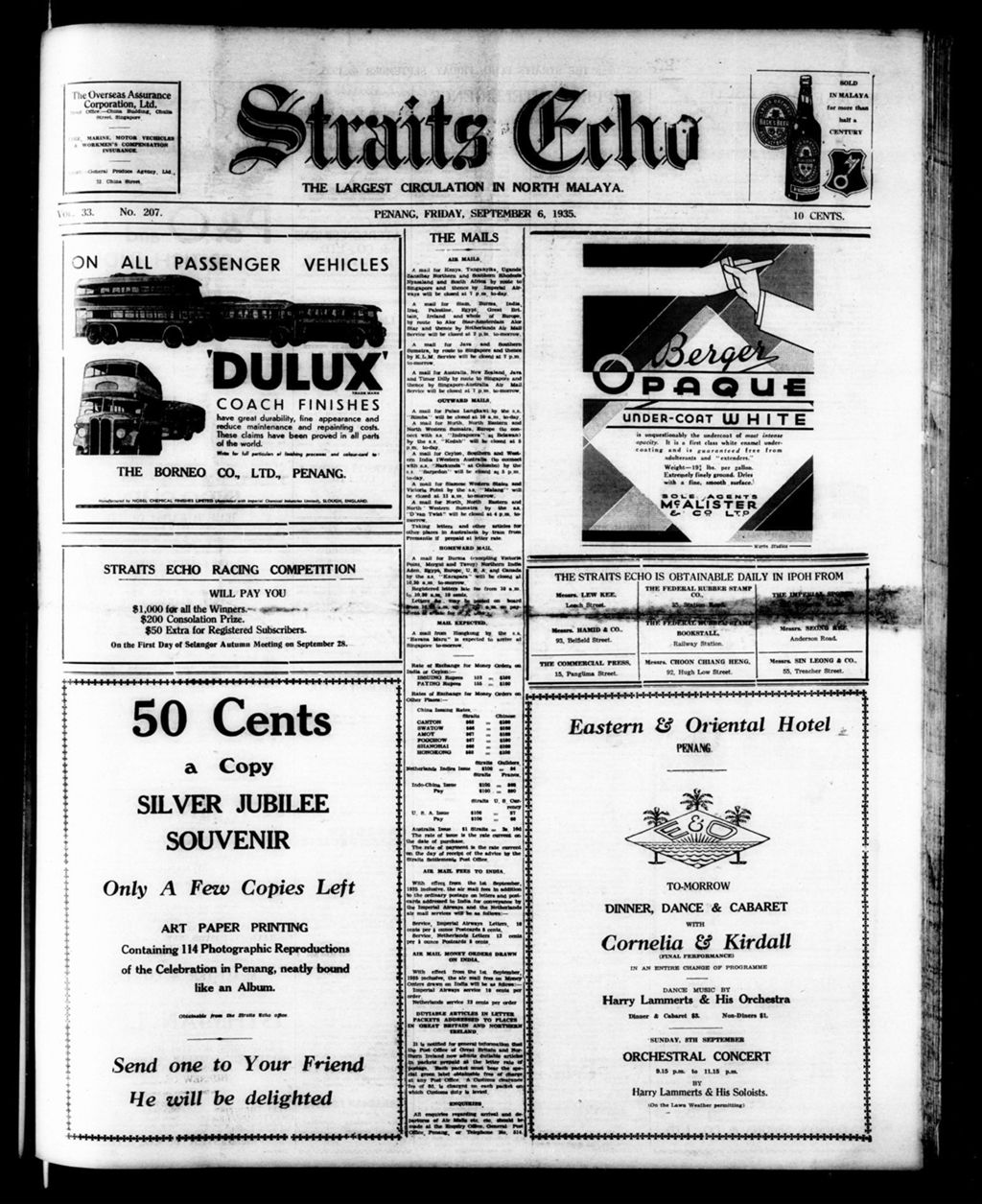 Miniature of Straits Echo 06 September 1935