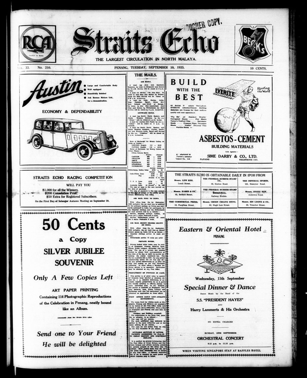 Miniature of Straits Echo 10 September 1935