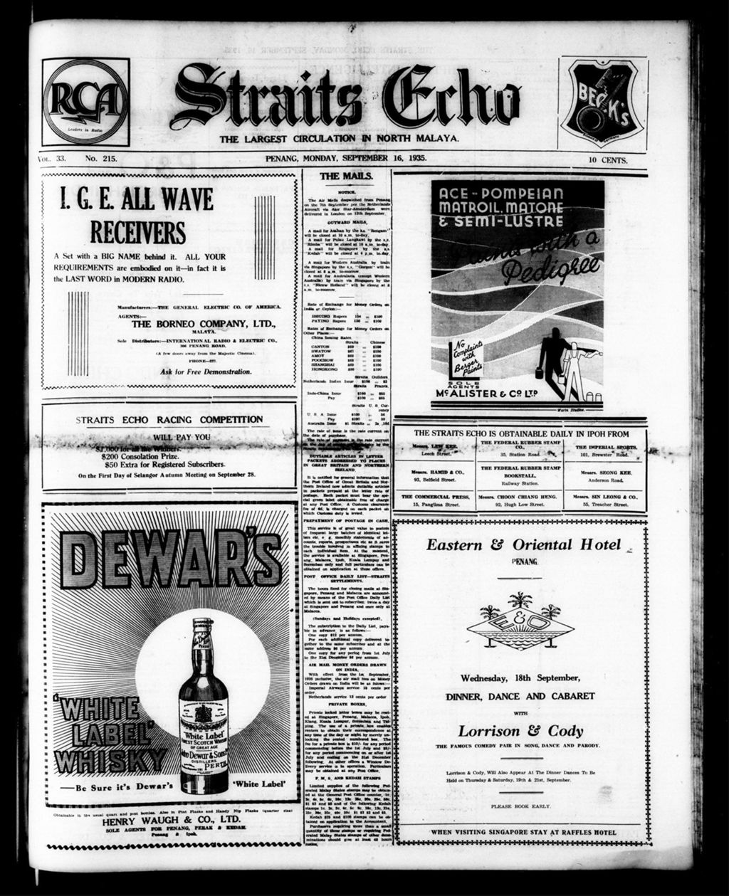 Miniature of Straits Echo 16 September 1935