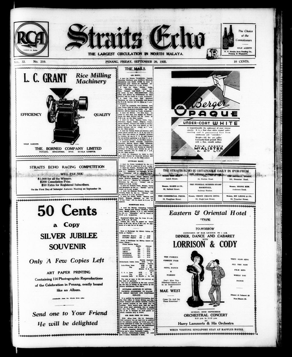 Miniature of Straits Echo 20 September 1935