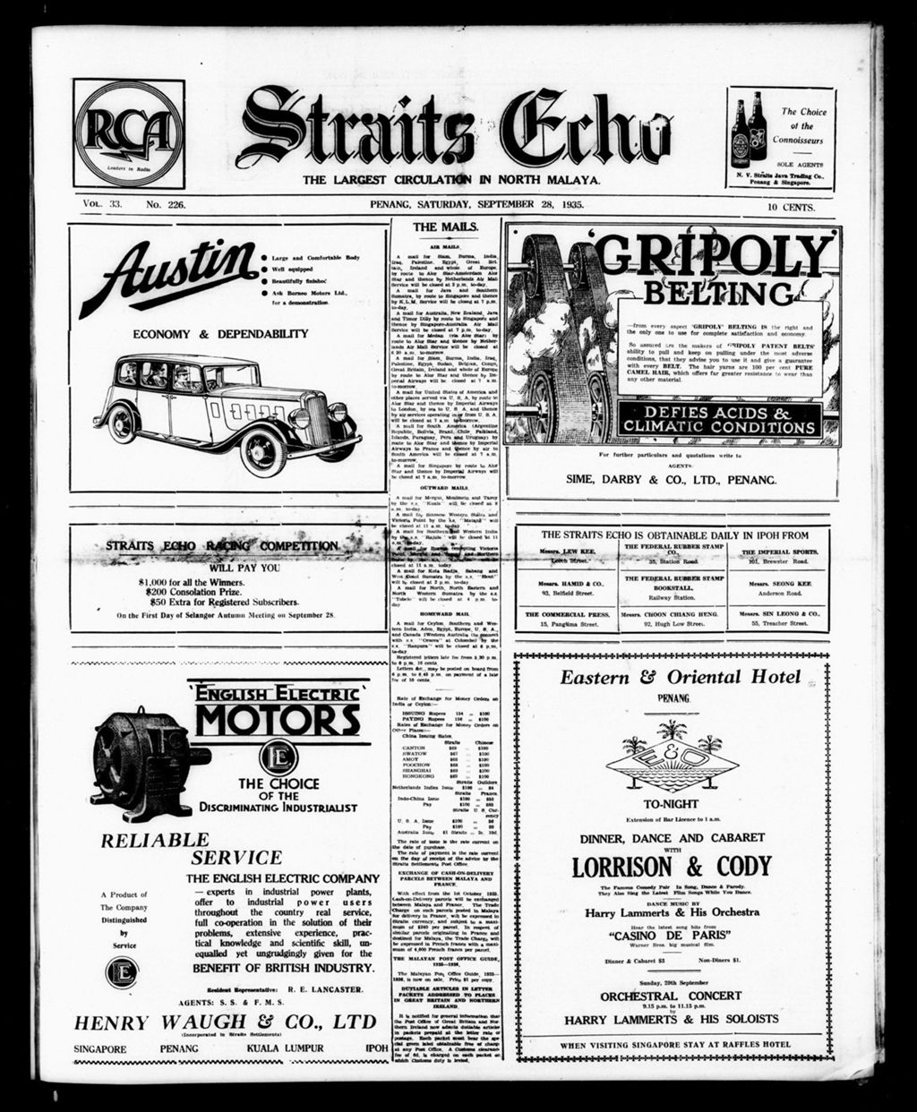 Miniature of Straits Echo 28 September 1935