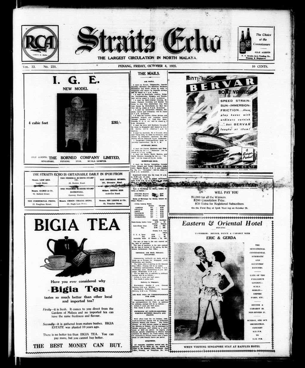 Miniature of Straits Echo 04 October 1935