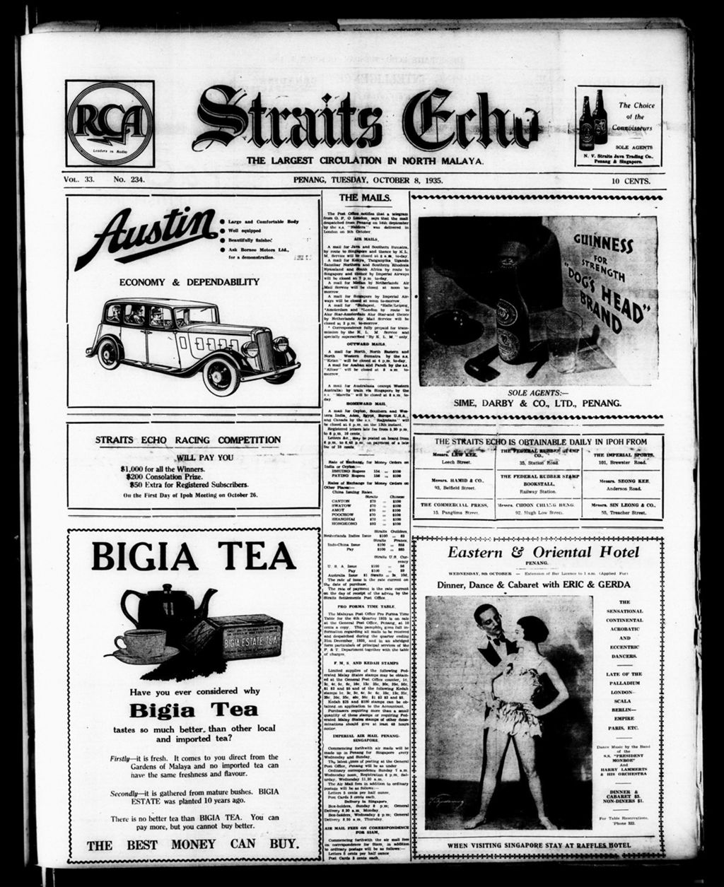 Miniature of Straits Echo 08 October 1935