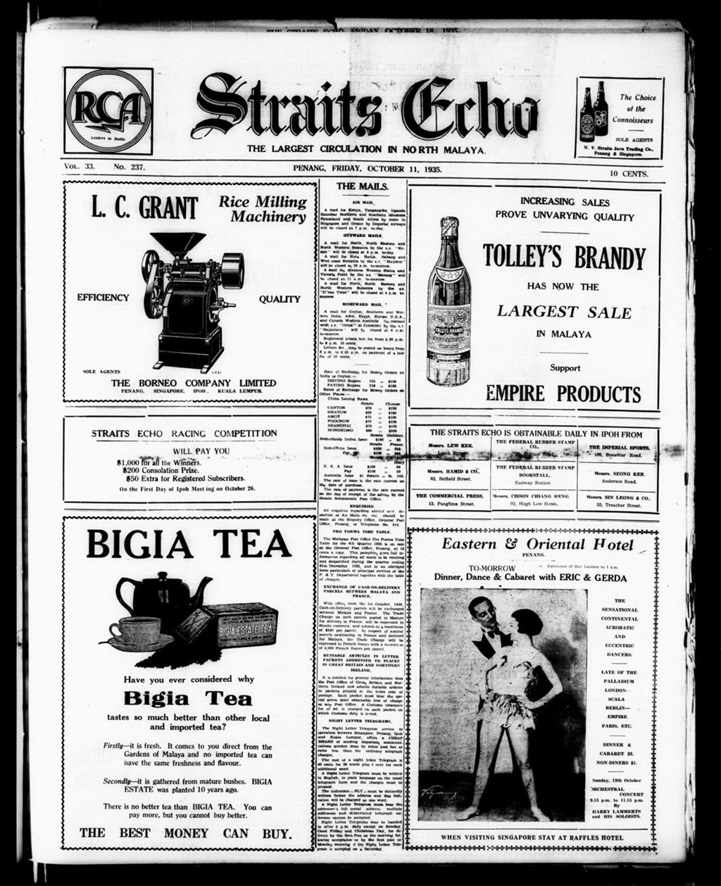 Miniature of Straits Echo 11 October 1935