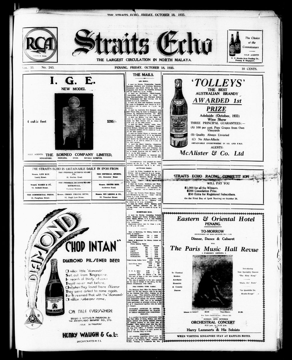 Miniature of Straits Echo 18 October 1935