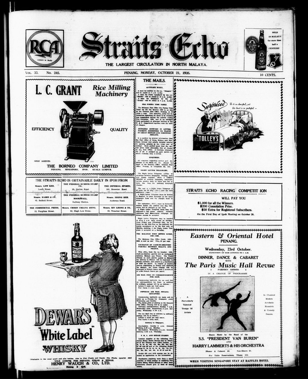 Miniature of Straits Echo 21 October 1935