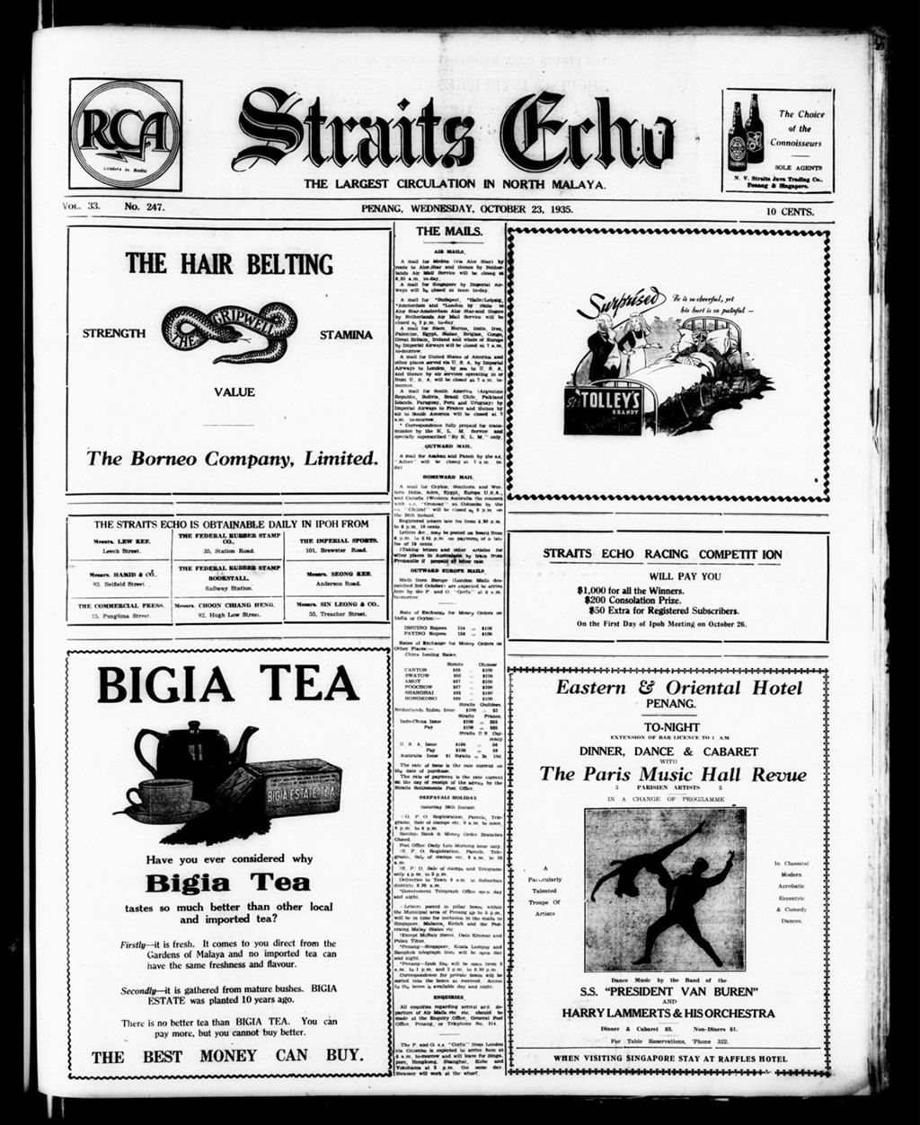 Miniature of Straits Echo 23 October 1935