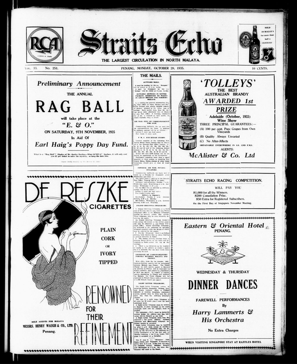 Miniature of Straits Echo 28 October 1935