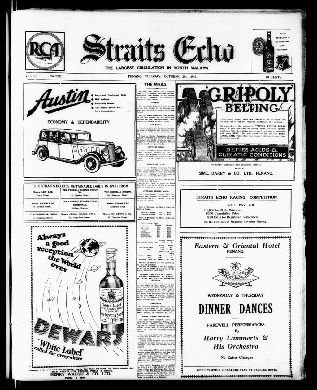 Miniature of Straits Echo 29 October 1935