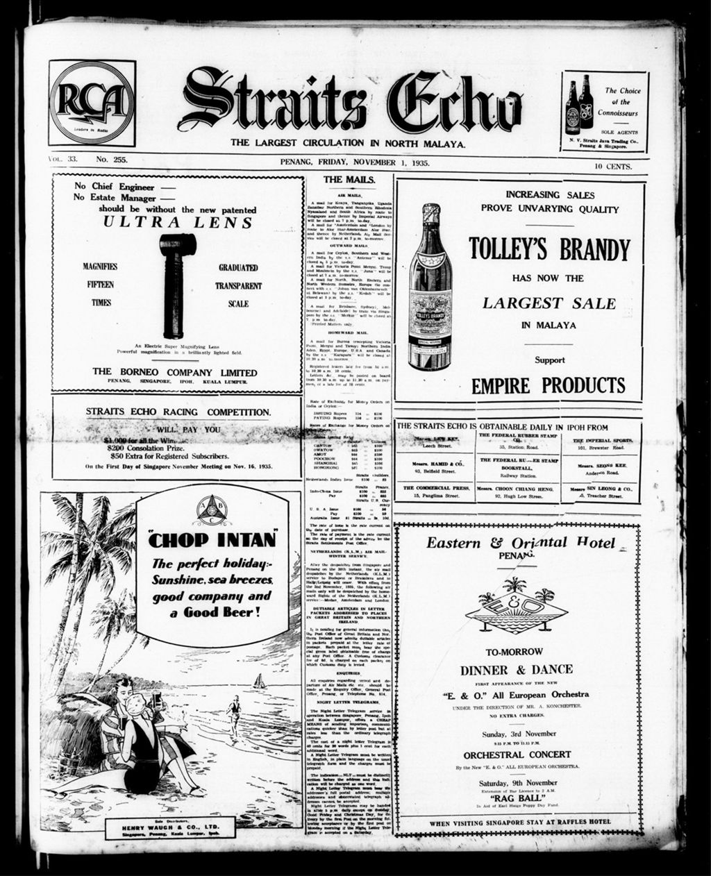 Miniature of Straits Echo 01 November 1935