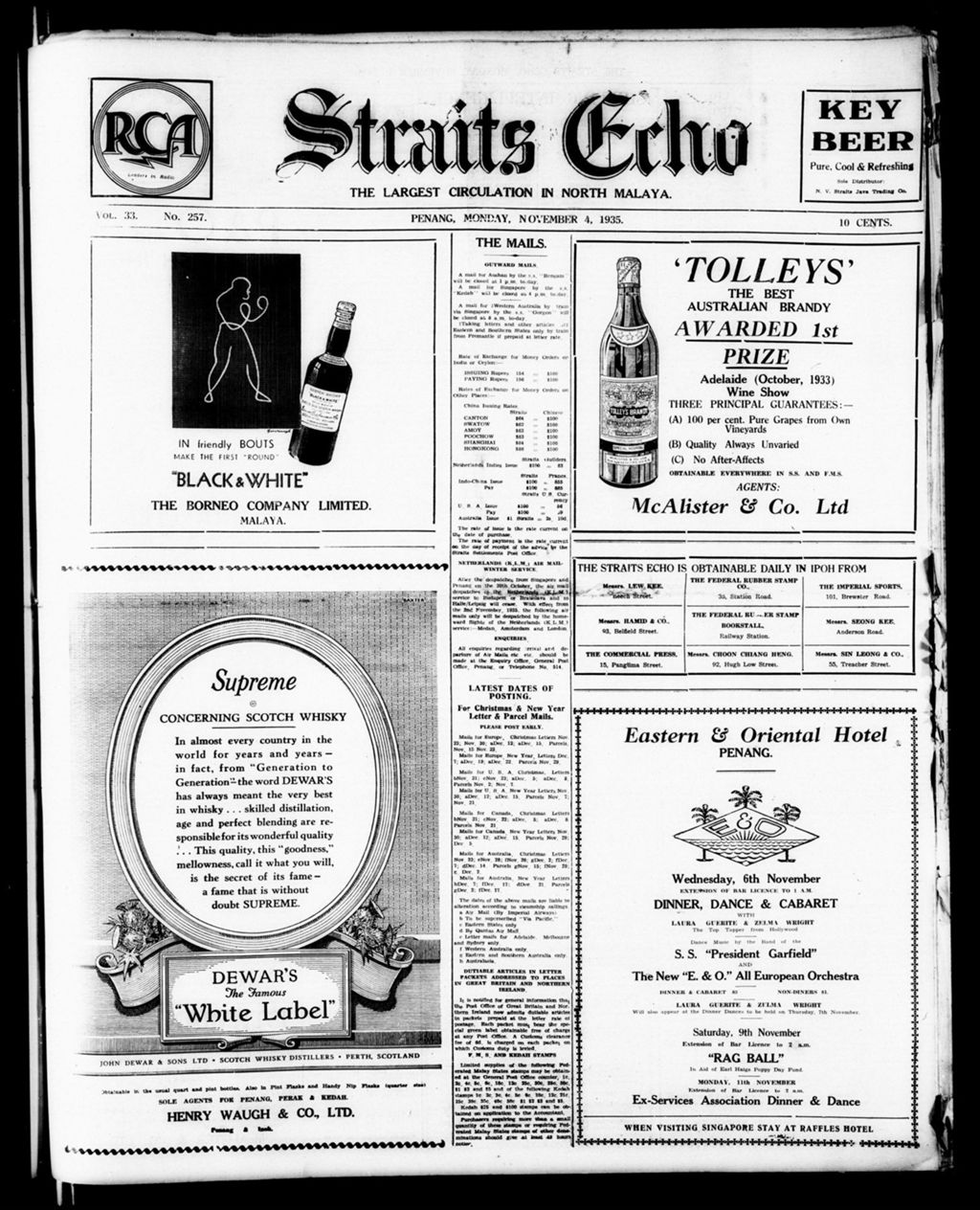 Miniature of Straits Echo 04 November 1935