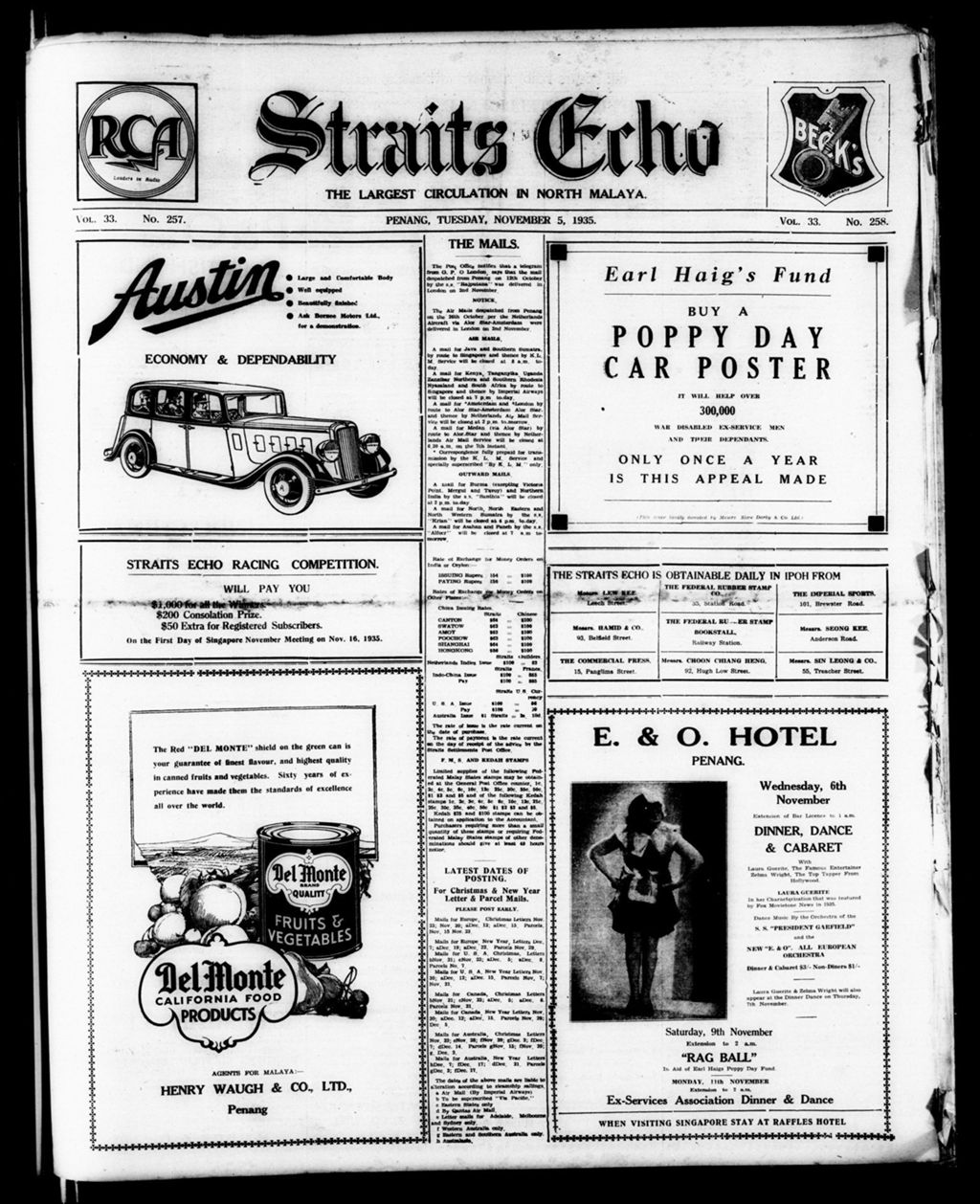 Miniature of Straits Echo 05 November 1935