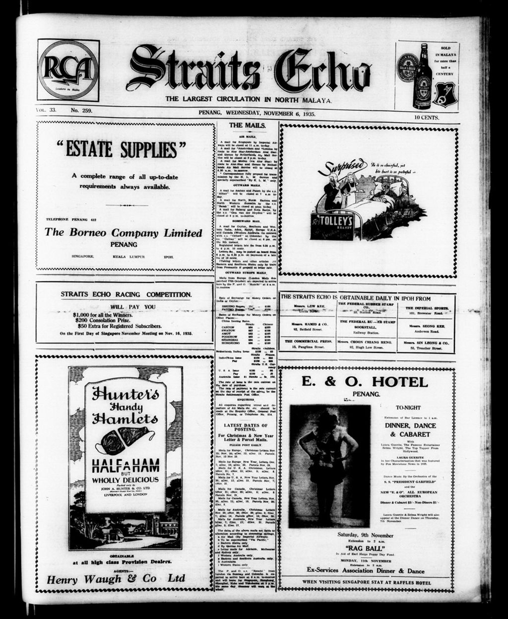 Miniature of Straits Echo 06 November 1935