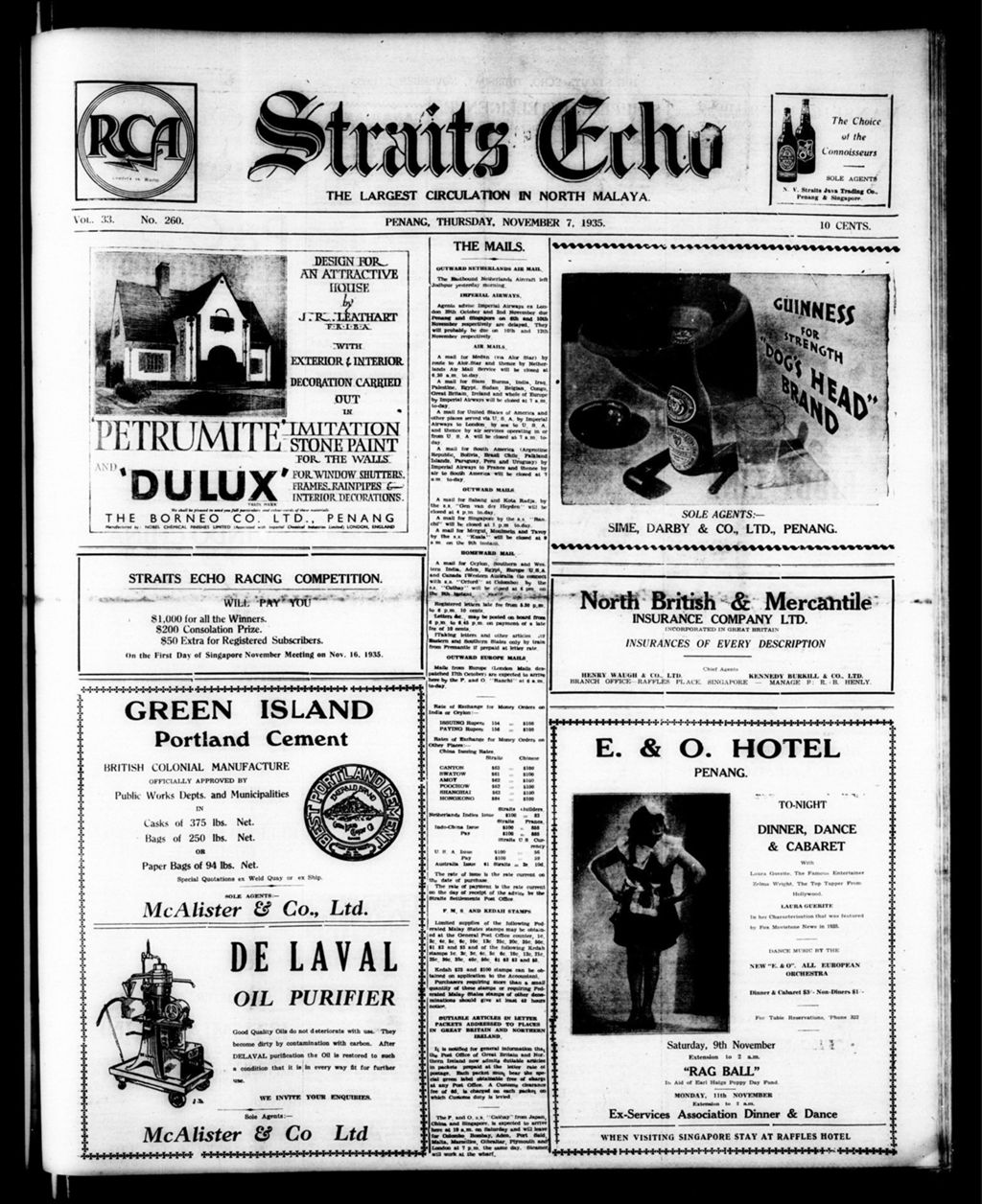 Miniature of Straits Echo 07 November 1935