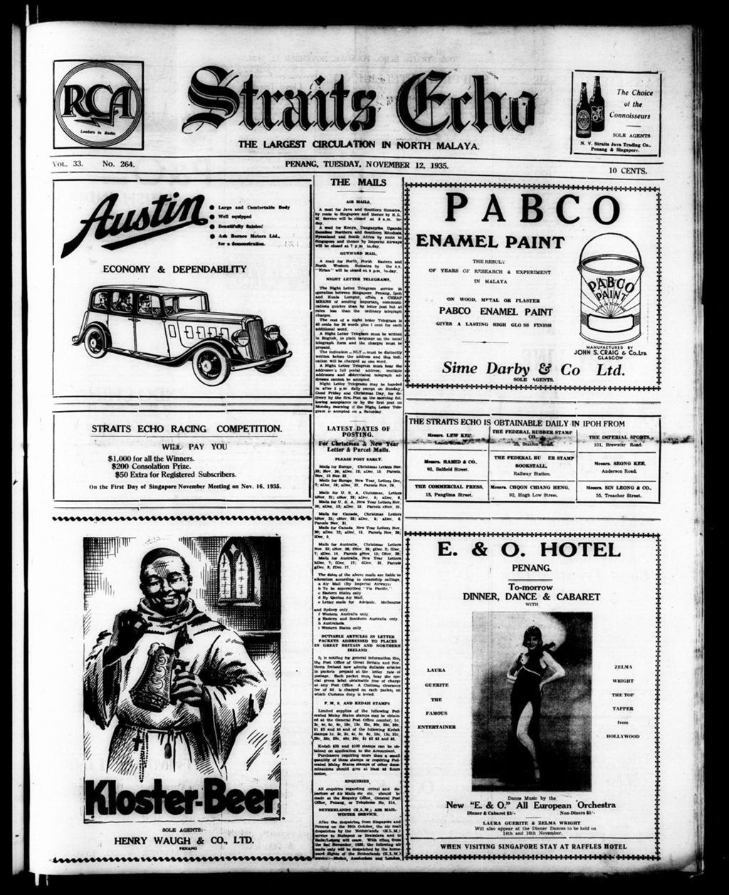 Miniature of Straits Echo 12 November 1935