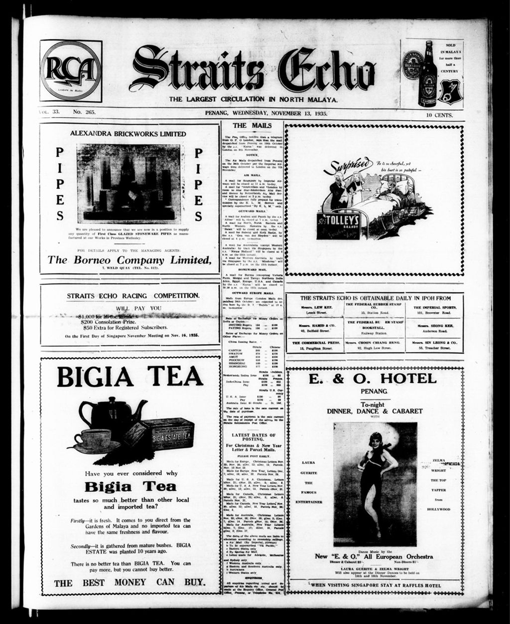 Miniature of Straits Echo 13 November 1935