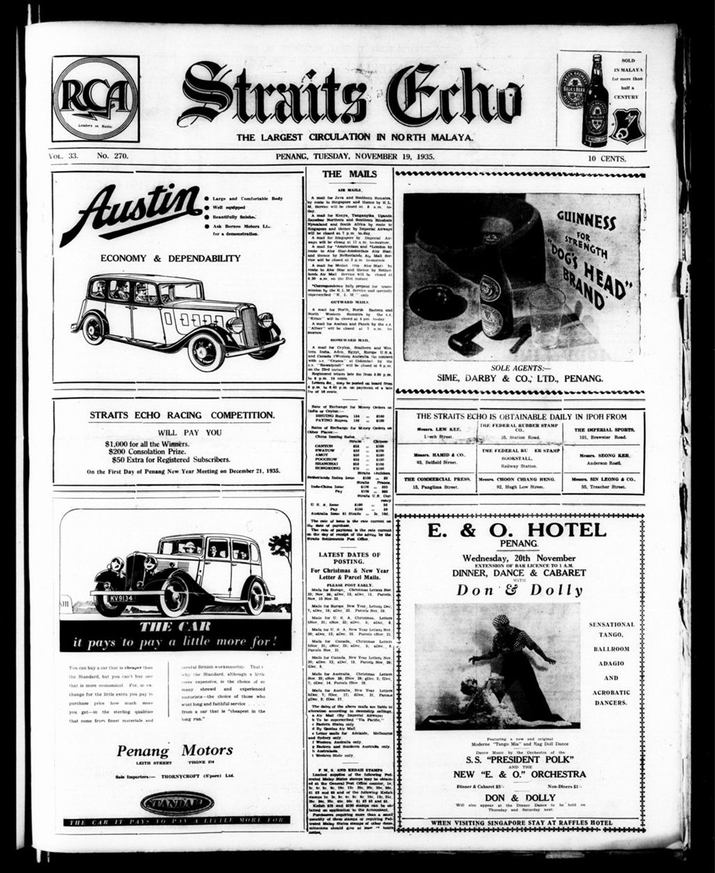 Miniature of Straits Echo 19 November 1935