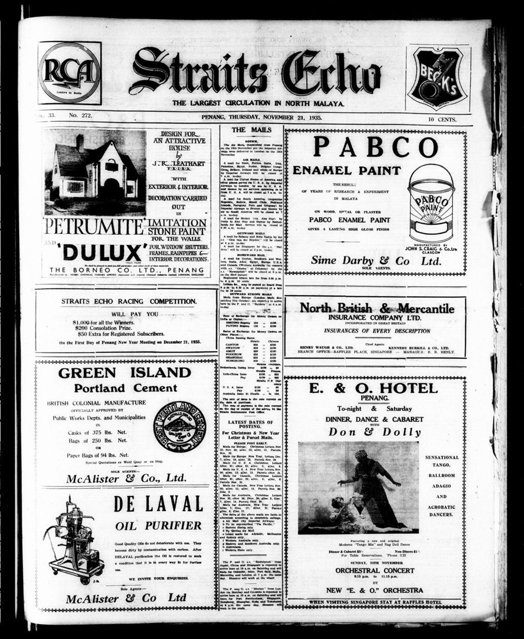 Miniature of Straits Echo 21 November 1935