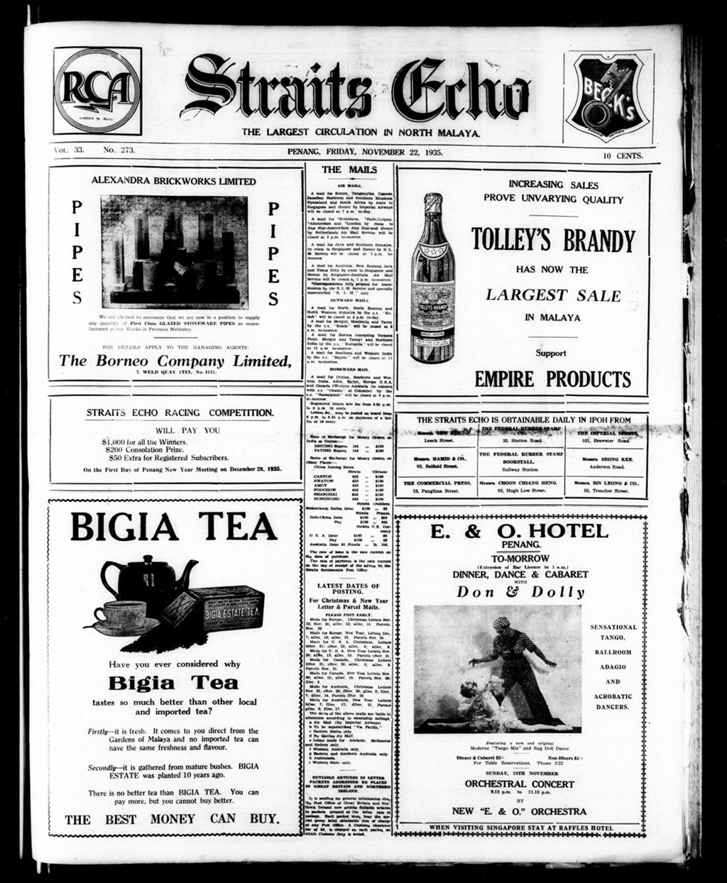 Miniature of Straits Echo 22 November 1935