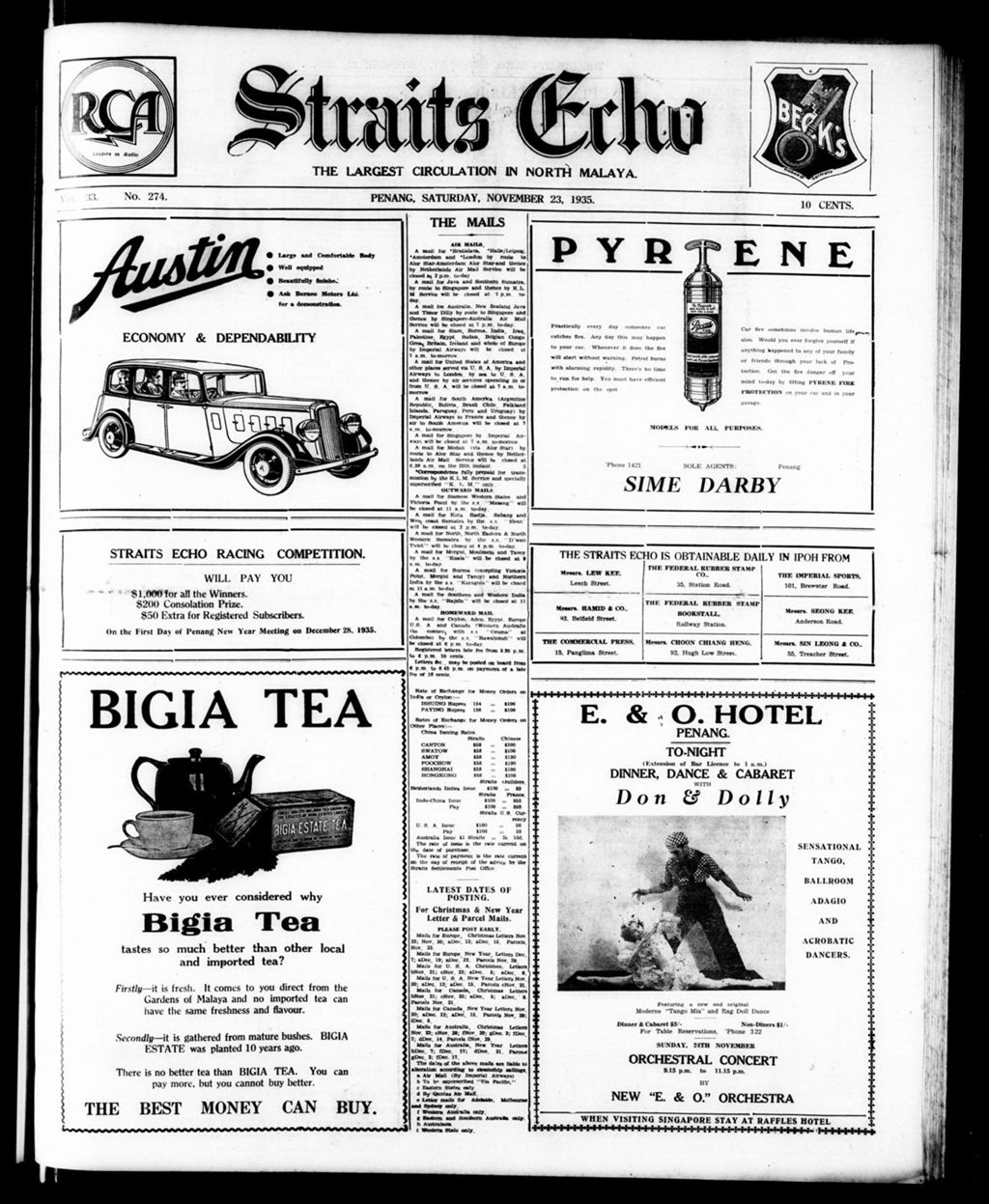 Miniature of Straits Echo 23 November 1935