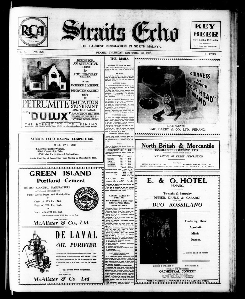 Miniature of Straits Echo 28 November 1935