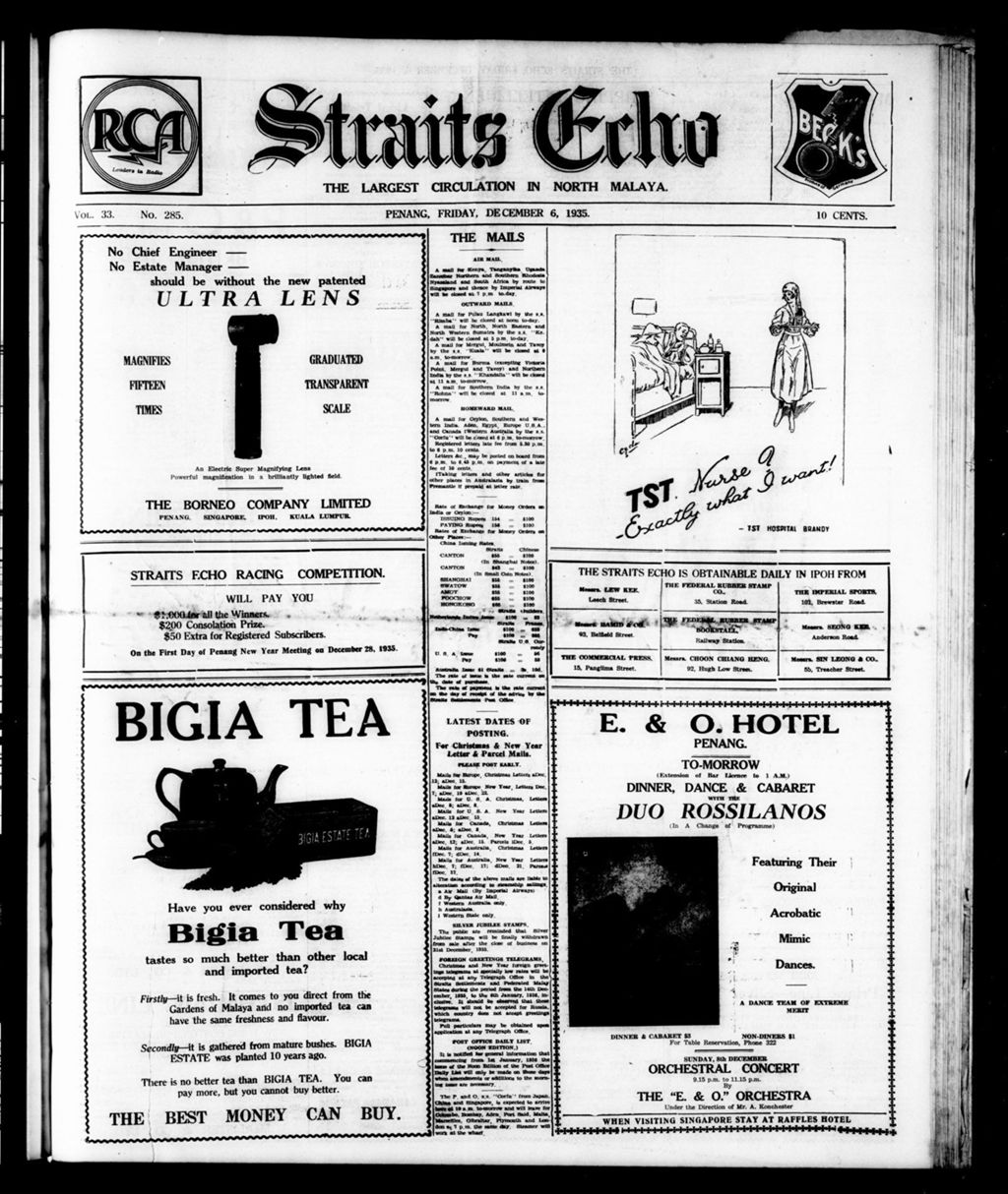 Miniature of Straits Echo 06 December 1935