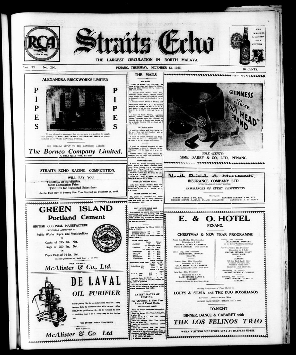 Miniature of Straits Echo 12 December 1935