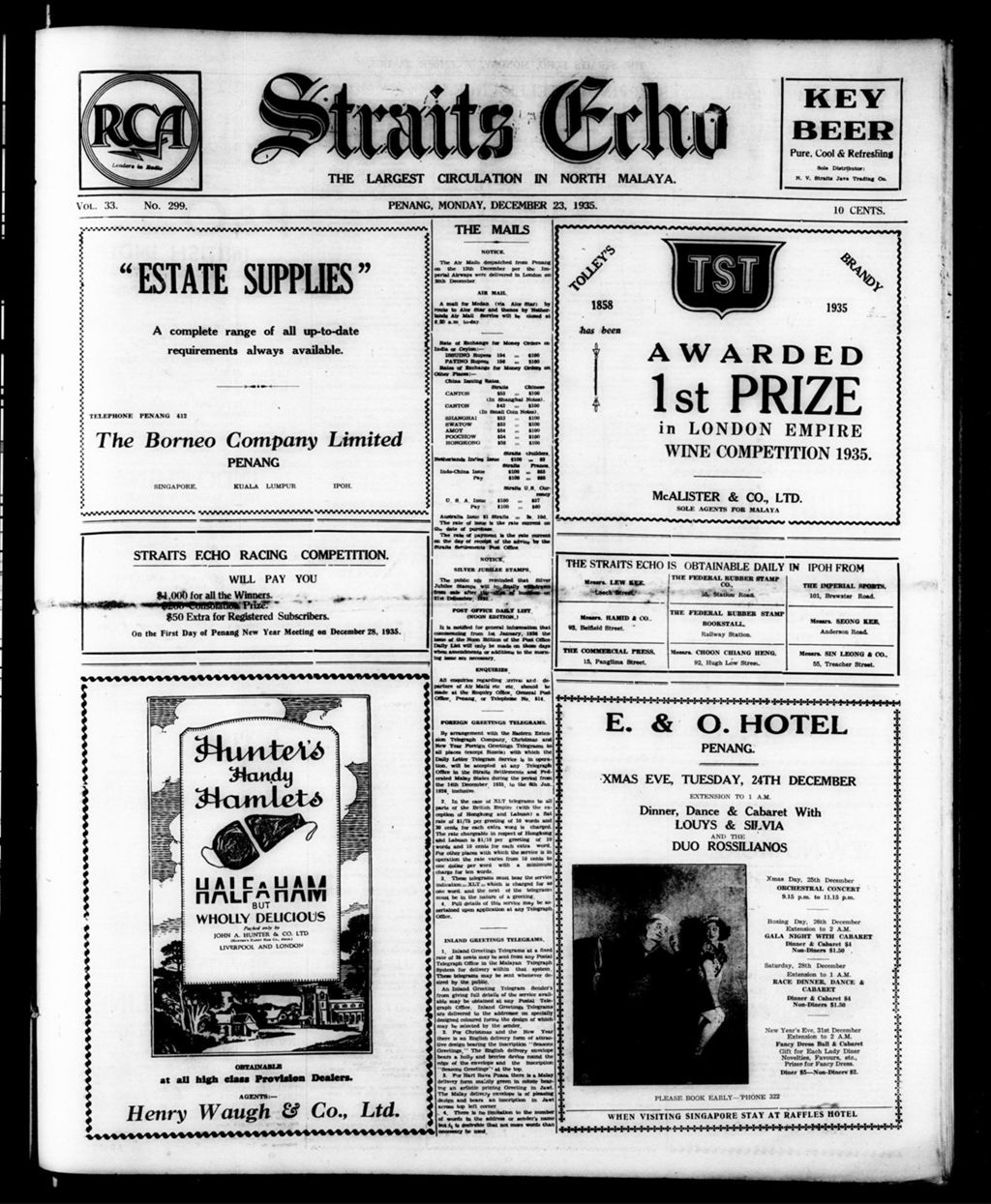 Miniature of Straits Echo 23 December 1935