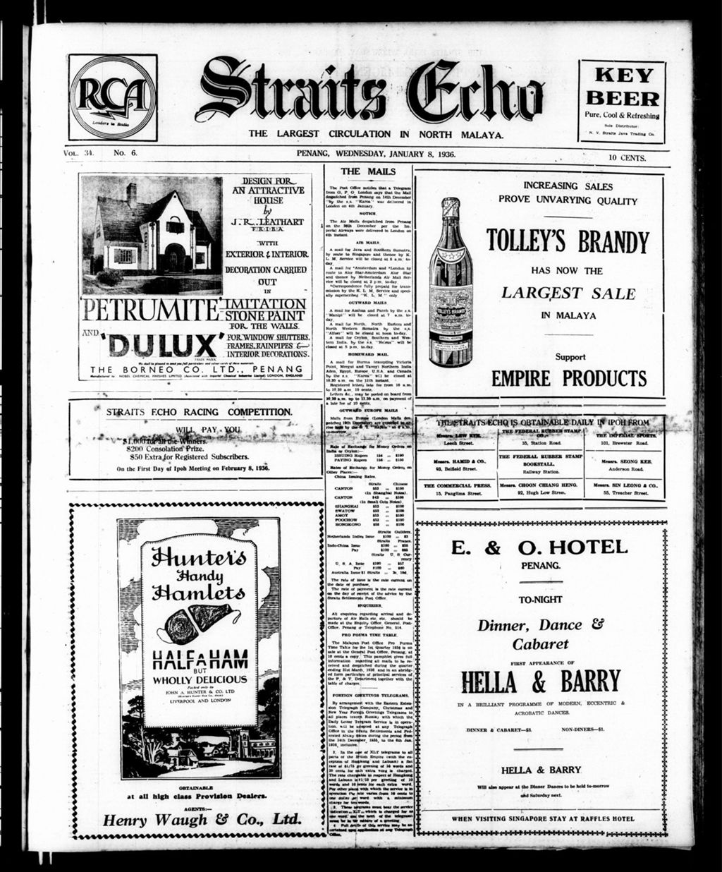 Miniature of Straits Echo 08 January 1936