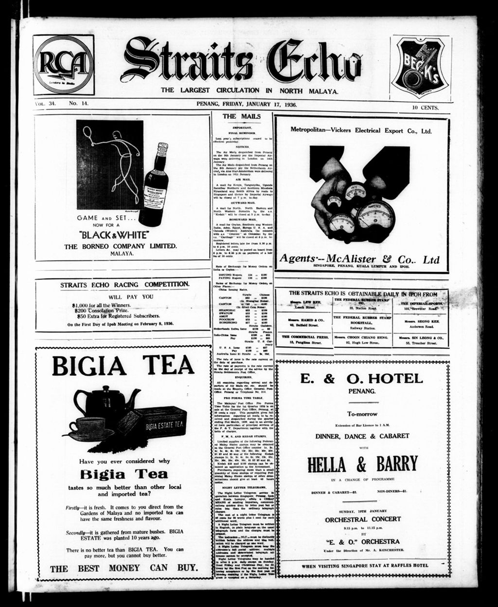 Miniature of Straits Echo 17 January 1936