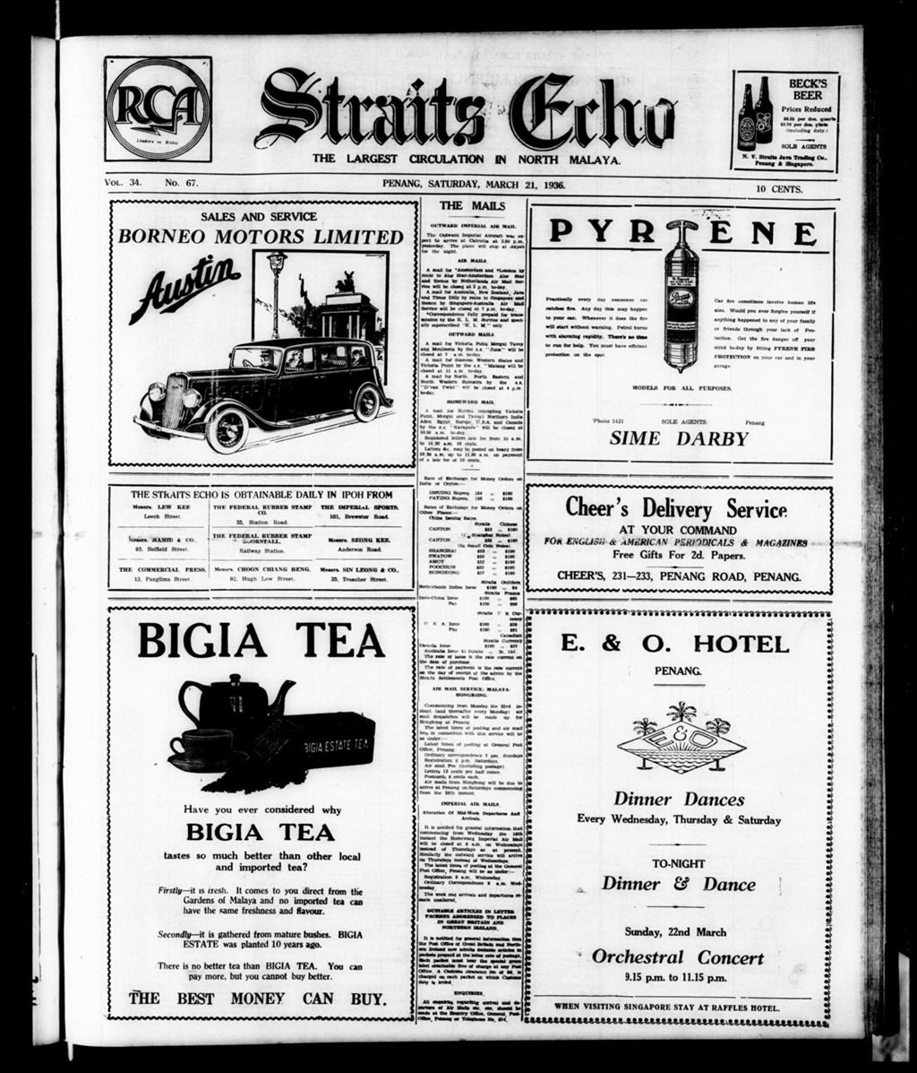 Miniature of Straits Echo 21 March 1936