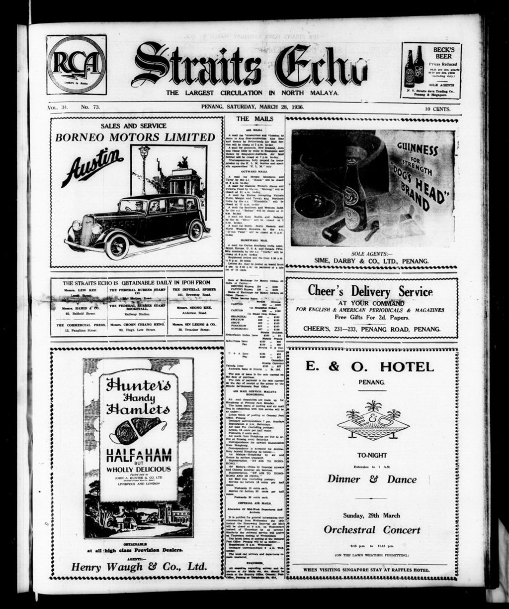 Miniature of Straits Echo 28 March 1936