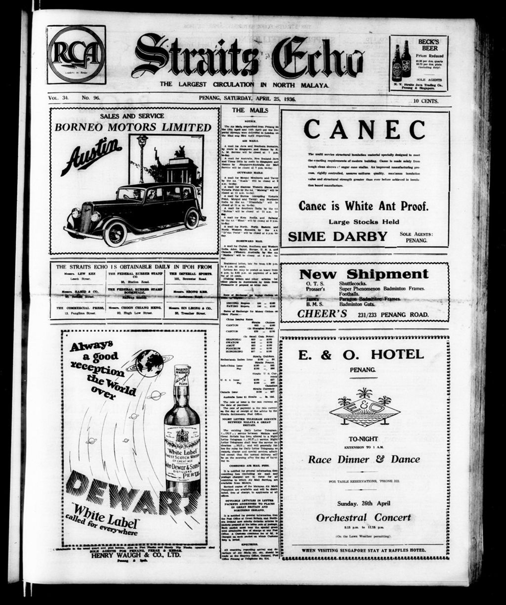 Miniature of Straits Echo 25 April 1936