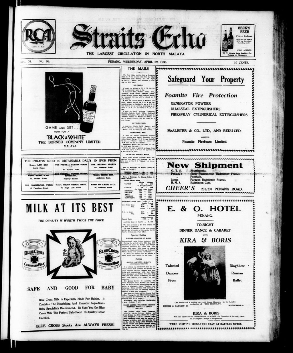 Miniature of Straits Echo 29 April 1936