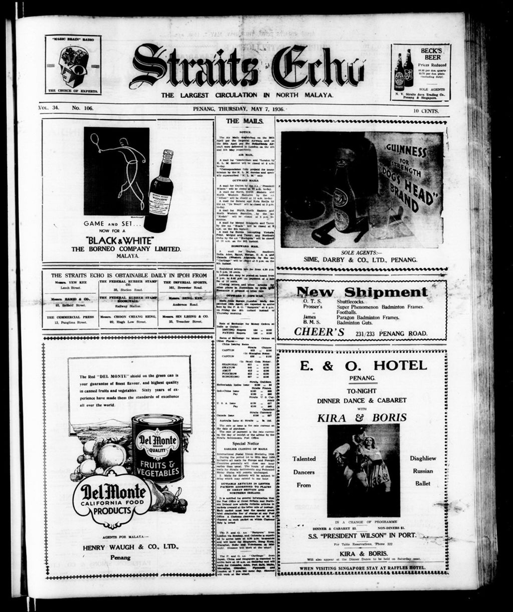 Miniature of Straits Echo 07 May 1936