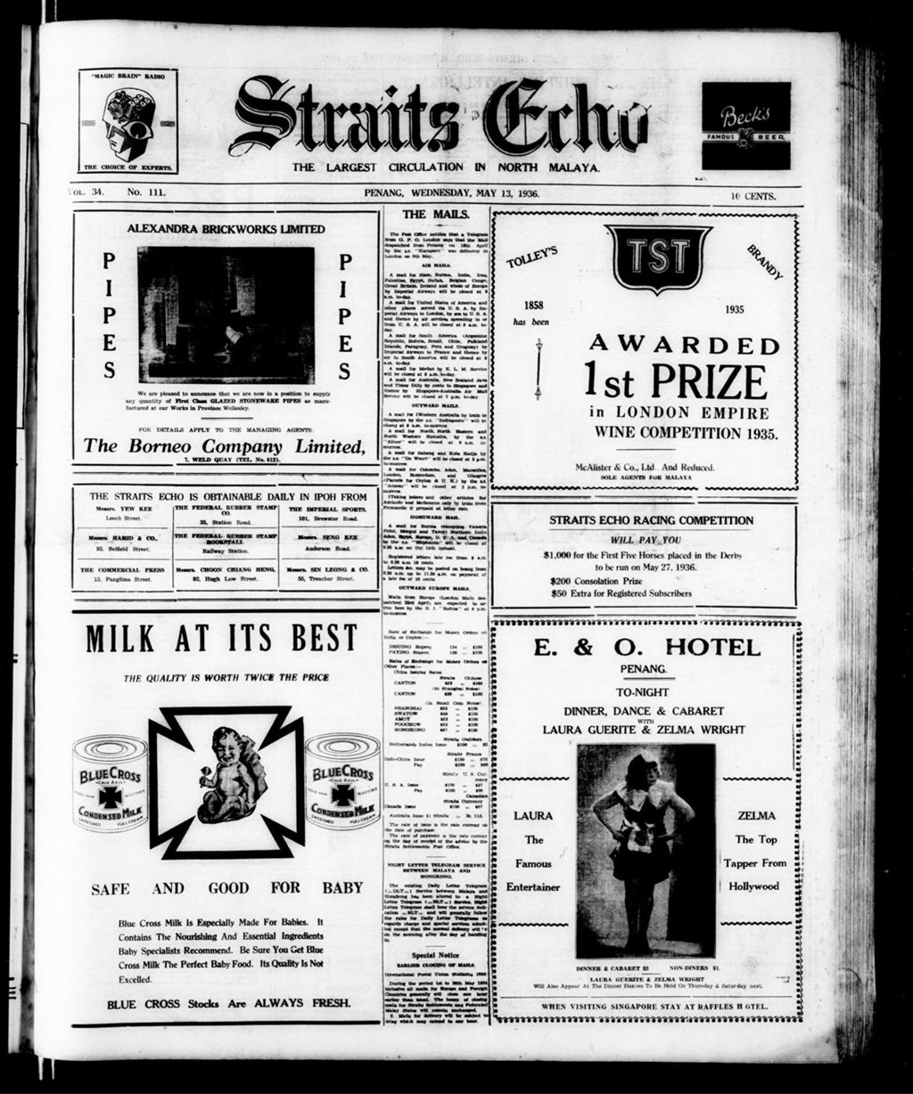 Miniature of Straits Echo 13 May 1936