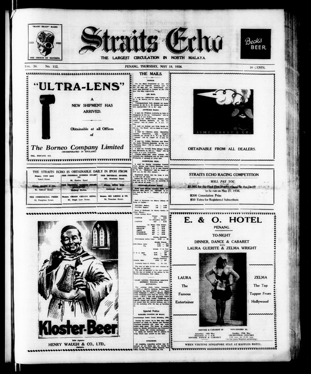 Miniature of Straits Echo 14 May 1936