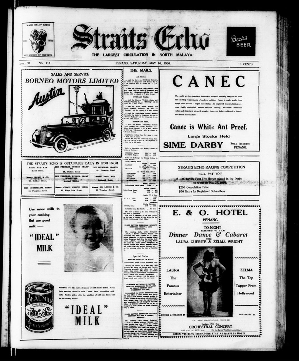 Miniature of Straits Echo 16 May 1936