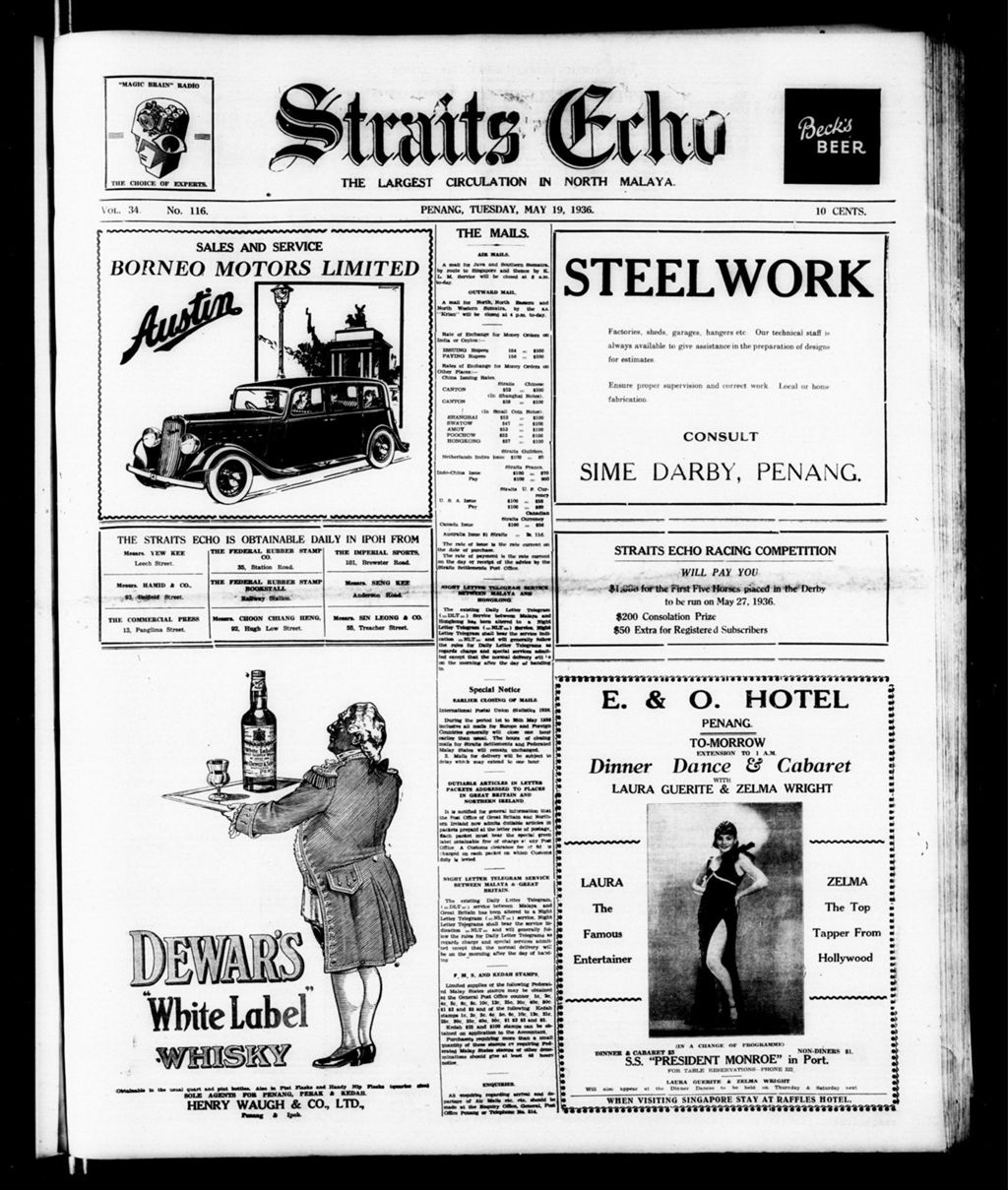 Miniature of Straits Echo 19 May 1936