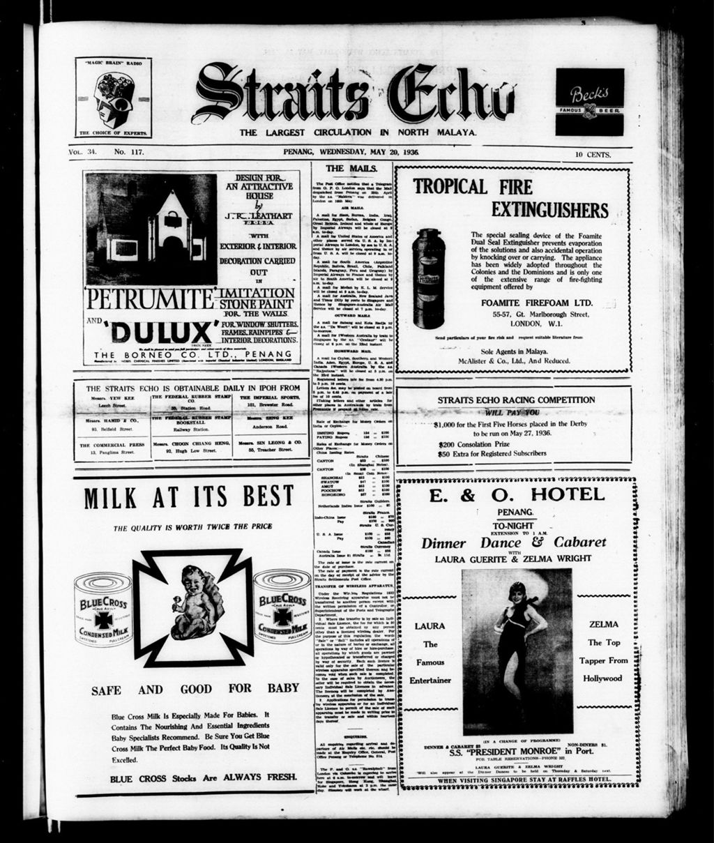 Miniature of Straits Echo 20 May 1936