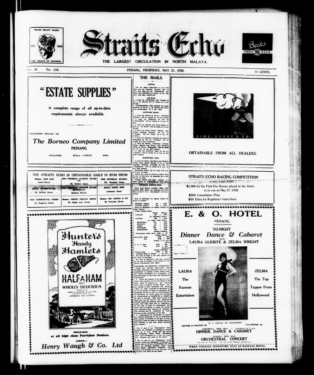 Miniature of Straits Echo 21 May 1936