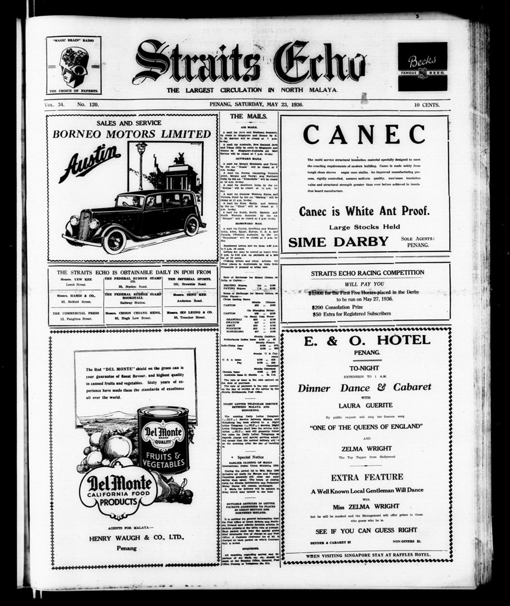 Miniature of Straits Echo 23 May 1936