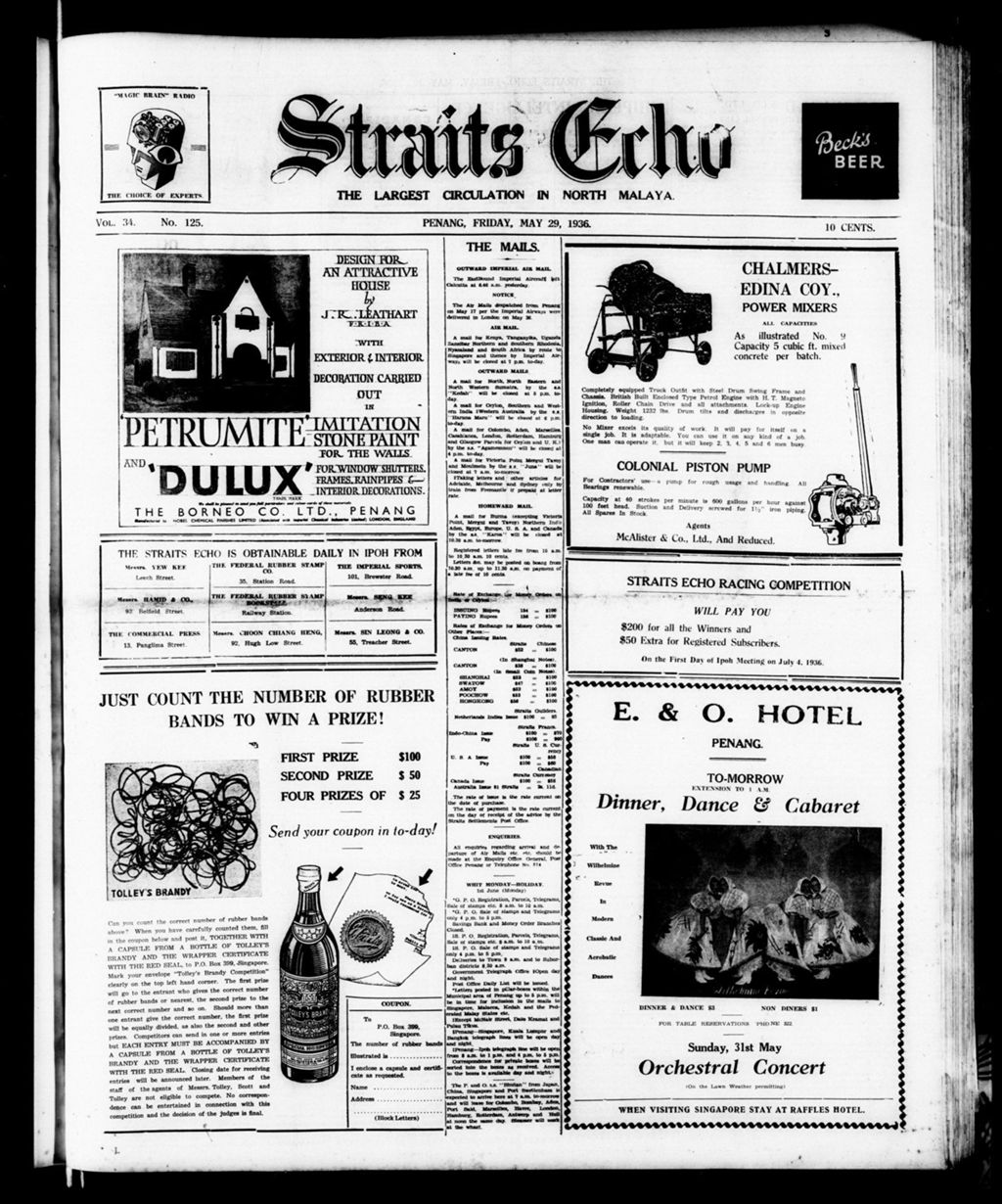 Miniature of Straits Echo 29 May 1936