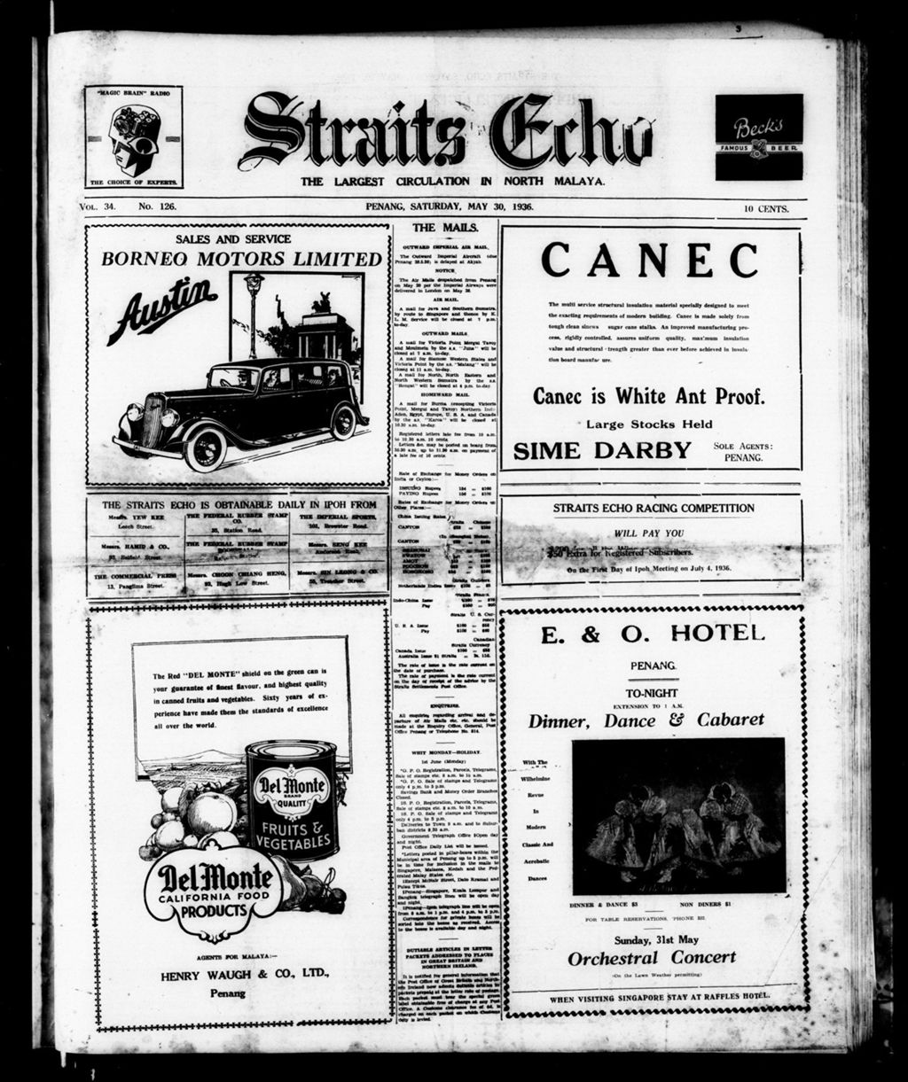 Miniature of Straits Echo 30 May 1936